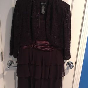 Kathy Roberts 2-piece deep purple dress